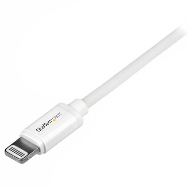 1m Apple Lightning till USB-kabel i vit - Lightning Sync-sladd för iPhone, iPod, iPad - Vit - USBLT1MW