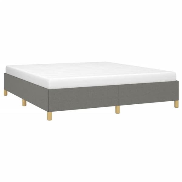 vidaXL Sängram utan madrass mörkgrå 160x200 cm tyg 347174