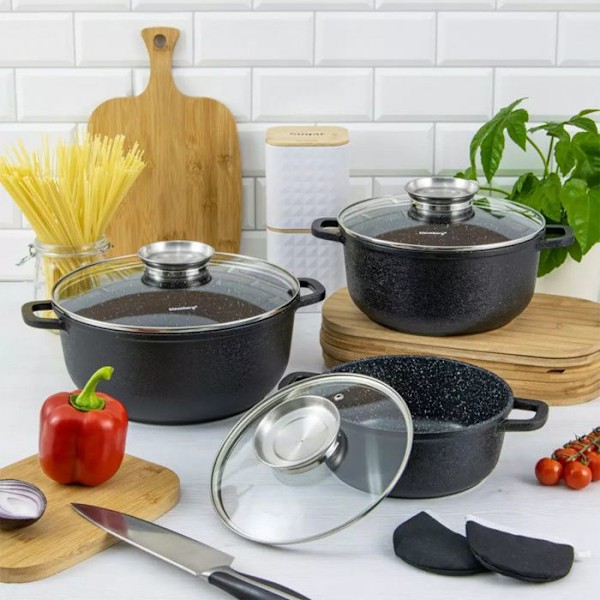 SET 12 DELAR GRANITGRYTOR KLAUSBERG KB-7360