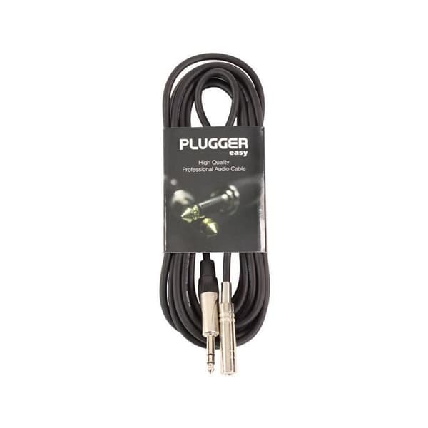 Plugger Câble Jack honkönare stereo - Jack han stereo 6m Easy Câble Svart