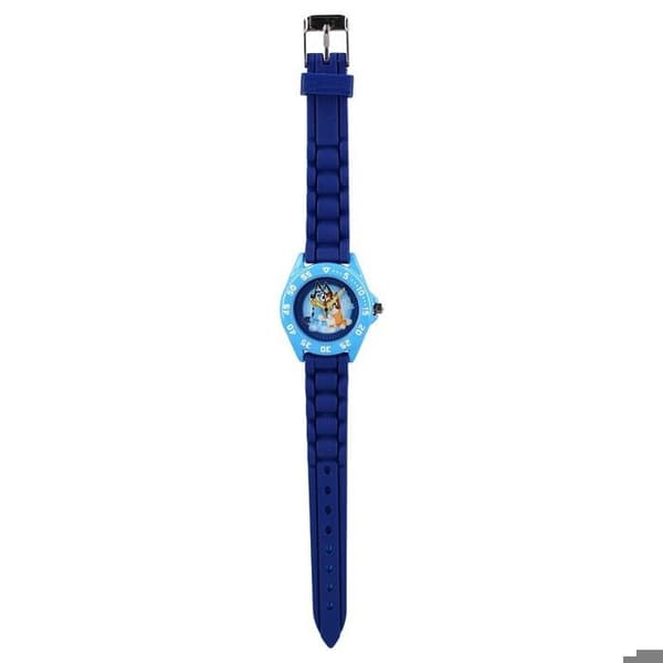 Barnklocka - VADOBAG - Bluey Time - Blå - Armband i PVC - Sprutsäker blå