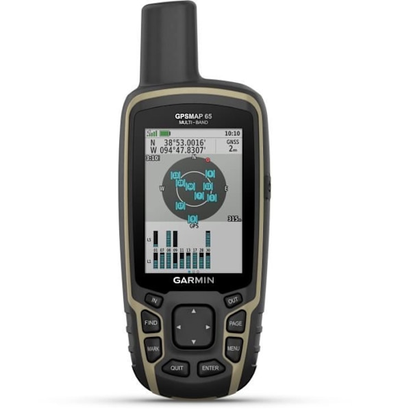 GPS för Gång - GARMIN - GPSMAP 65 - Multi-Band - Färgskärm 2,6 Tum - TopoActive Europe-kartor