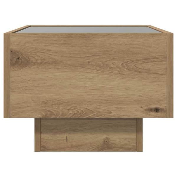 vidaXL Låg bord Ek hantverk 40 x 40 x 30 cm Ingenjörsträ 3394555