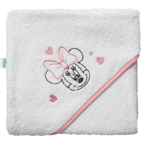 DISNEY Minnie Bath Cape - 80 x 80 cm Vit/Rosa