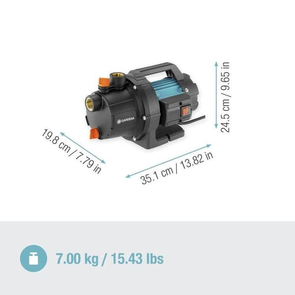 Trädgårdspump - Gardena - 3700-4 P Basic - Elektrisk - Ytpump - Trädgårdsbevattning