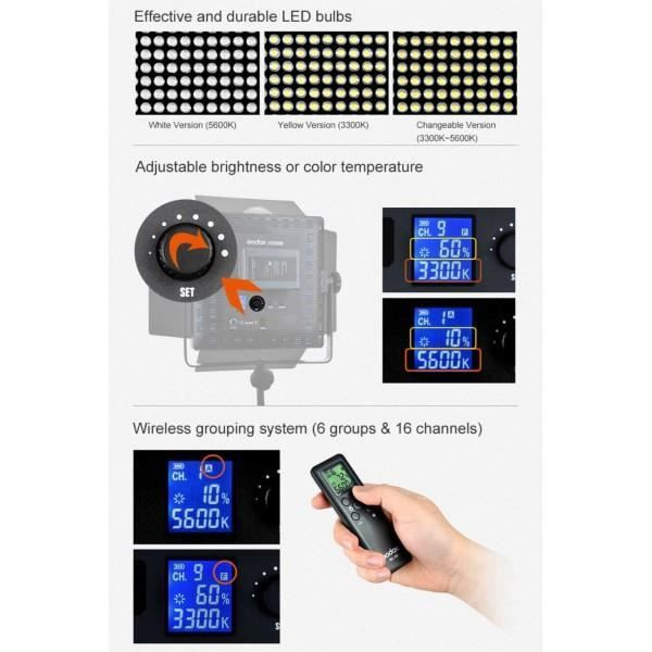 Godox Led500C Bi-Color 3300K-5600K LED-panel