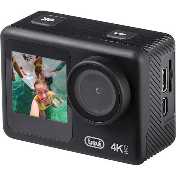 Actionkamera 4K - Trevi - GO 2550 - Vattentät upp till 30 m - Wi-Fi - Dubbel TFT-skärm