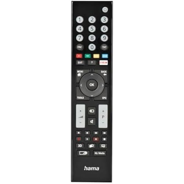 Universalfjärrkontroll - HAMA - Grundig - Infraröd - Lärare - Upplysta tangenter Svart