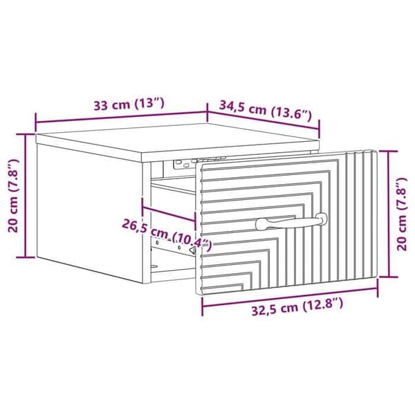 vidaXL Väggmonterad sängbord 2 st Vit 34,5 x 33 x 20 cm 898596
