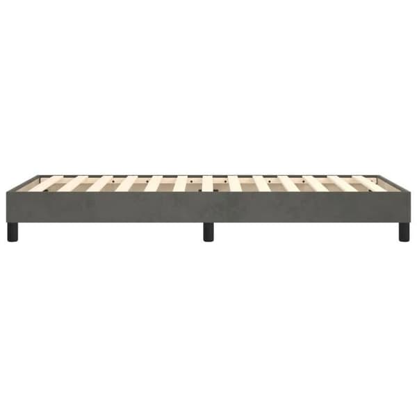 vidaXL Sängram med ribbor mörkgrå 90x200 cm sammet 3120749 mörkgrå