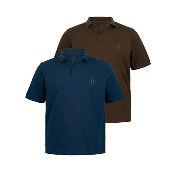 Polo Jp 1880 - 704317 - Paket med 2 Pique 1/2 pikétröjor T-shirt herr mörk taupe XL