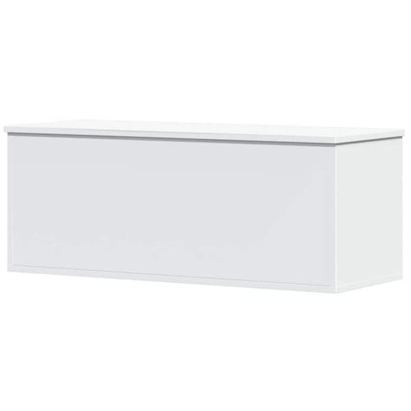 Förvaringslåda vit 90x35x35 cm träfiberboard Vit