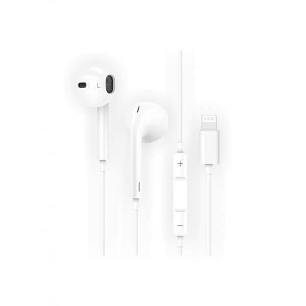 Hörlurar - earTECH - HIP - Vit - Lightning - Ergonomisk med Mikrofon Vit