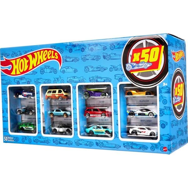 Paket med 50 Hot Wheels CGN22-bilar