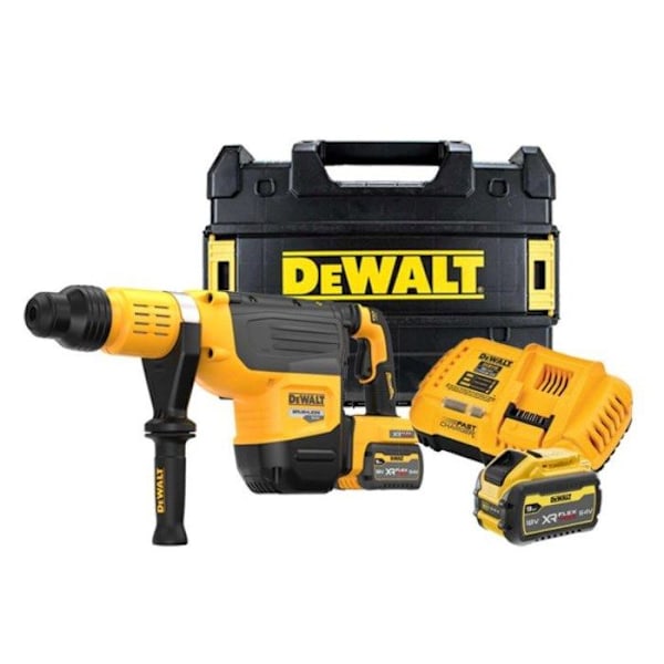 Perforator SDS-Max XR Flexvolt 54V 13,3J - DEWALT - med 2 batterier 54V 3Ah - laddare - koffert - DCH735X2-QW