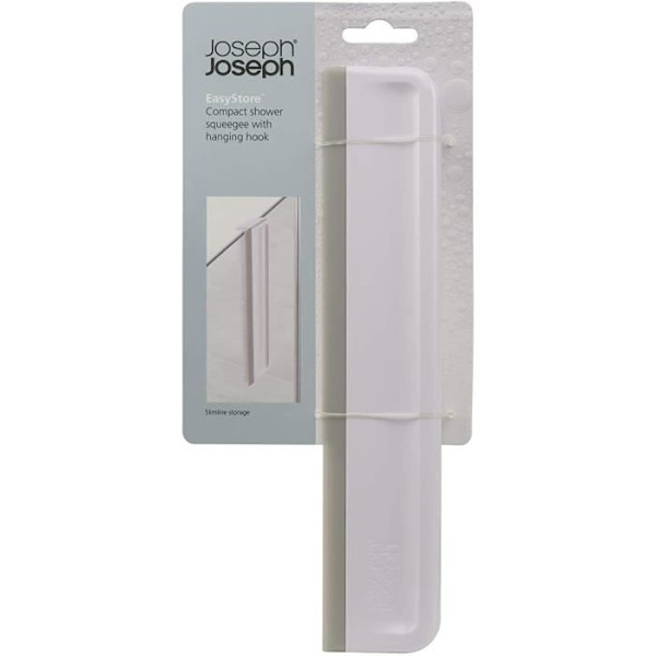Joseph Joseph EasyStore kompakt duschskrapa med hängkrok - Grå/Vit - 70535