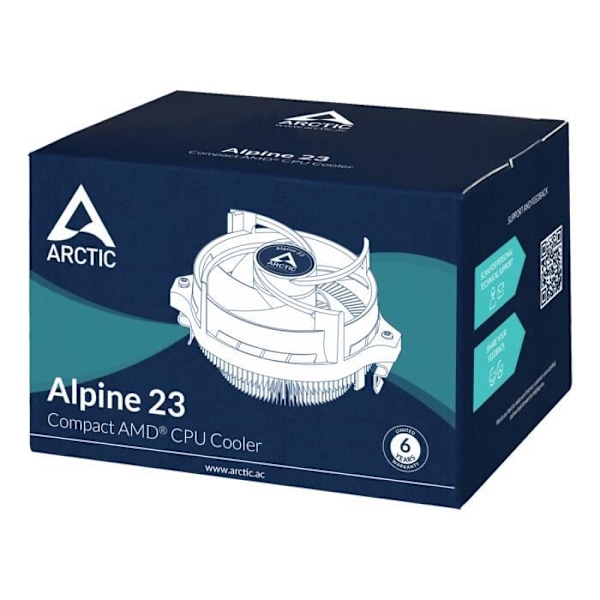 CPU-kylare - ARTIC - Alpine 23 - 95 W - AMD AM4-kontakt - PWM-motor
