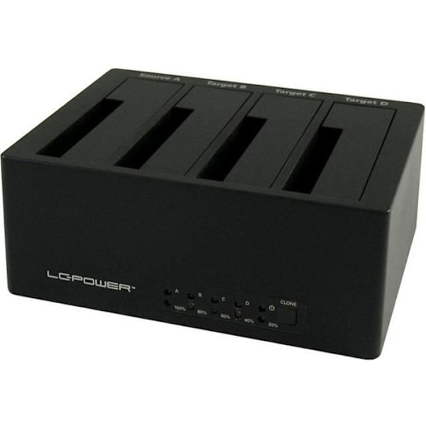 Extern hårddisk - LC-Power - LC-DOCK-U3-4B - USB 3.0 Type-A - 5 Gbit/s - Svart