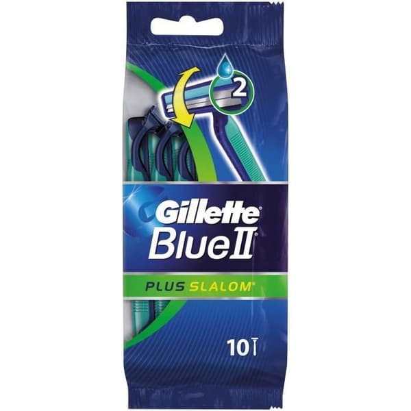 GILLETTE Blue 2 Plus Slalom engångshyvel - 10 st