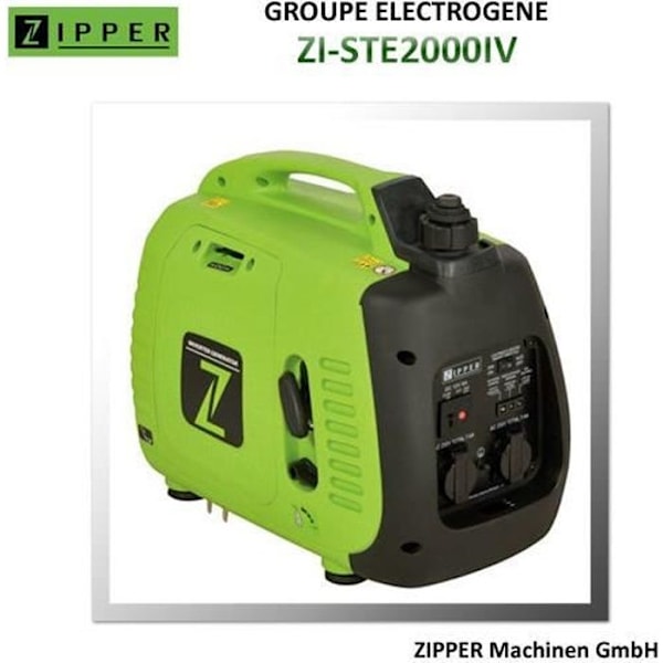 Generator - ZIPPER - ZI-STE2000IV - Inverterteknik - Kompakt och lätt