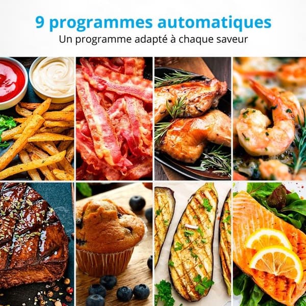 Luftfritös - MEDION MD11740 - 5,3L - 2150W - Touchscreen - 9 Program - Vit Vit
