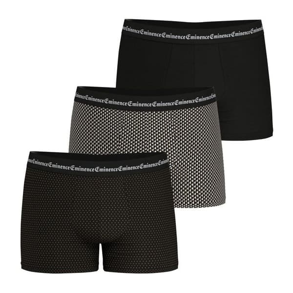 3-pack herrboxers Business Print Eminence Kamel-Negro M