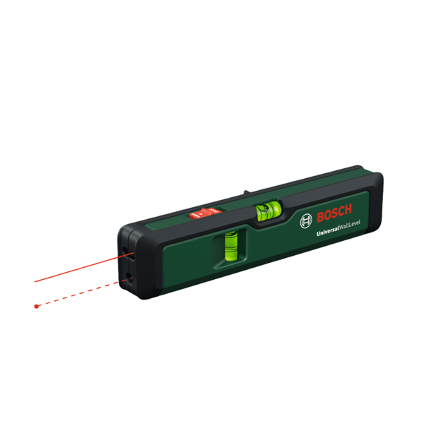 Laserlinjer BOSCH - UniversalWallLevel - Med manual + 2 batterier x 1,5V AA Grön