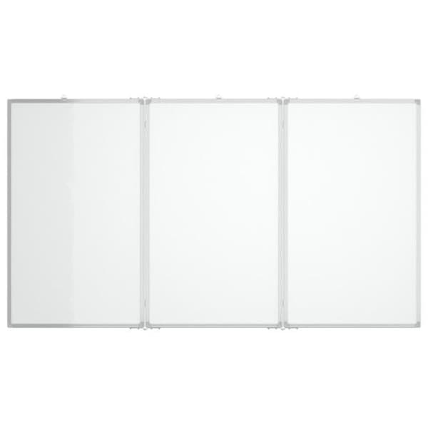 Fällbart magnetiskt whiteboard 120x80x1,7 cm aluminium Vit