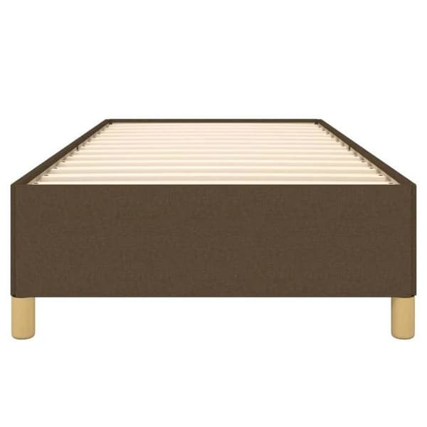 vidaXL Sängram utan madrass mörkbrun 90x190 cm tyg 347128