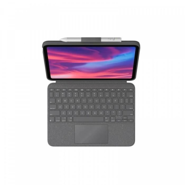 Logitech Combo Touch Detachle Tangentbordsfodral för iPad (10:e generationen) med stor precisionsstyrplatta, bakgrundsbelyst i full storlek