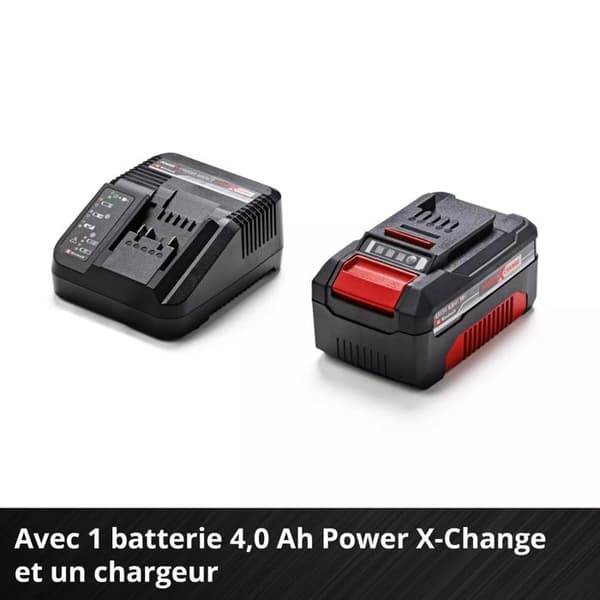 Bladblåsare - EINHELL - GE-UB 18/250 Li E - 18V Power X-Change - 250 km/h - Batteri 4,0 Ah Röd