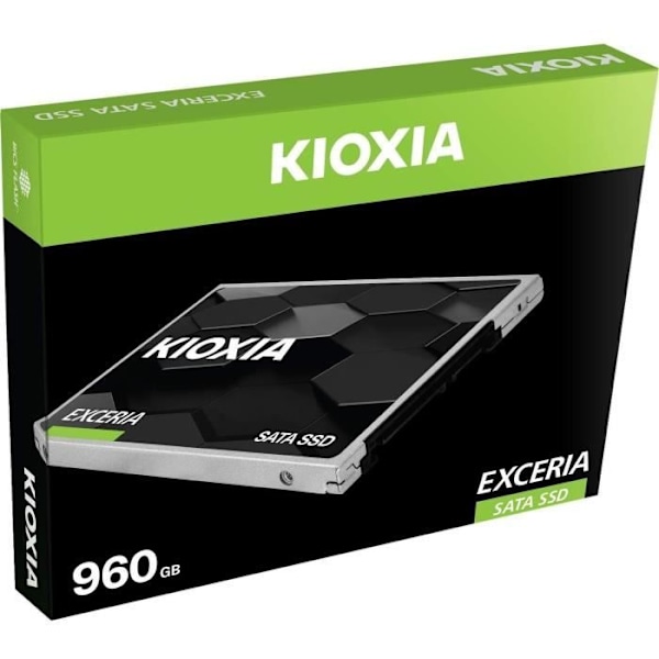 SSD - KIOXIA - EXCERIA - 960 GB, 2,5", 555 MB/s läsning, 540 MB/s skriv, 6 Gbit/s, för bärbar dator