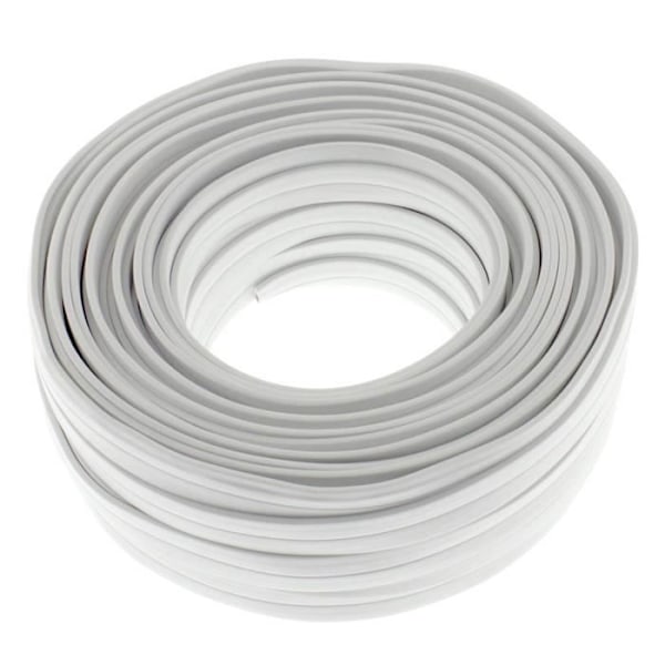 Seki platt högtalarkabel 2 x 2,5 mm² Vit 25 m CCA Audio Cable Box - 312650