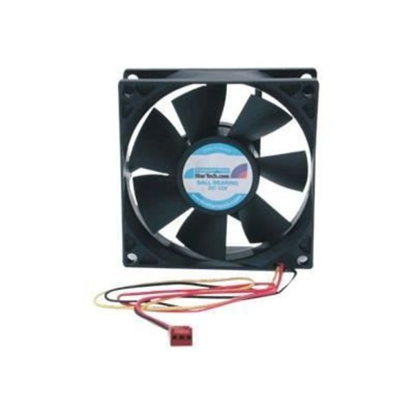 STARTECH PC-fläkt med dubbla kullager - TX3 strömförsörjning - 80 mm - 80 mm - 34dB brus - plast