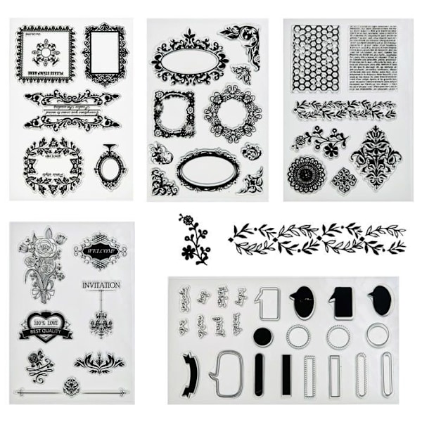 Scrapbooking verktyg - quilling - skrapa - folder - spade - groover Na - Silikonstempel Set