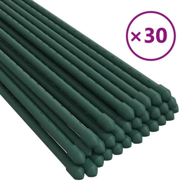 vidaXL Trädgårdsväxtstakar 30 st Grön 60 cm Stål 319367 Grön