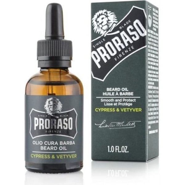 Cedar och Vetyver Skäggolja 30ml -Proraso