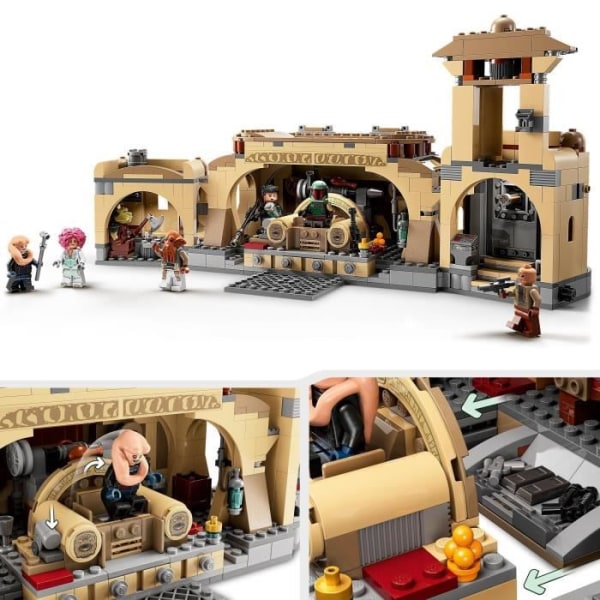 LEGO® 75326 Star Wars Boba Fetts tronrum, byggbar leksak för barn över 9 år, med Jabbas palats