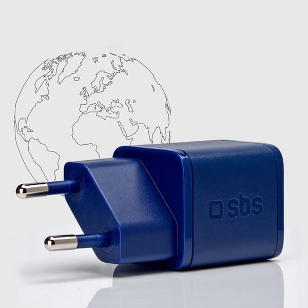GaN PD 20W USB C nätladdare - SBS - Blå blå