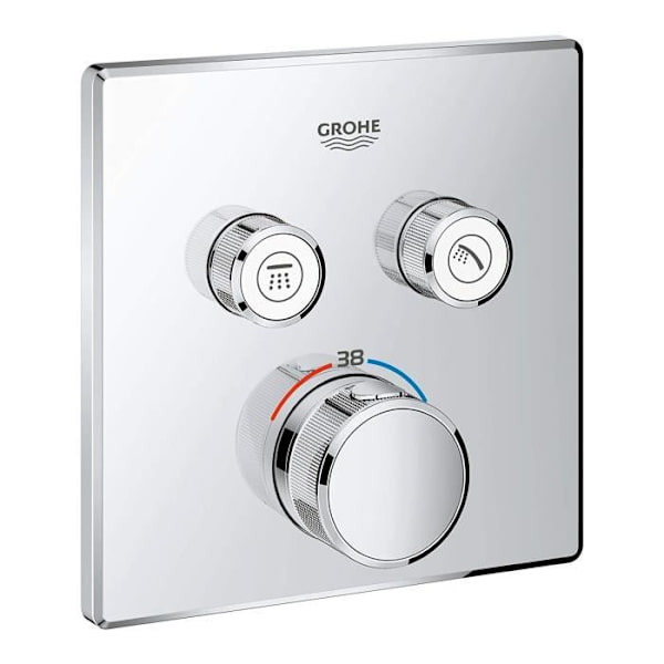 Termostatisk - GROHE - Grohtherm SmartControl - Krom - 2 utgångar - Nästan omedelbar reglering