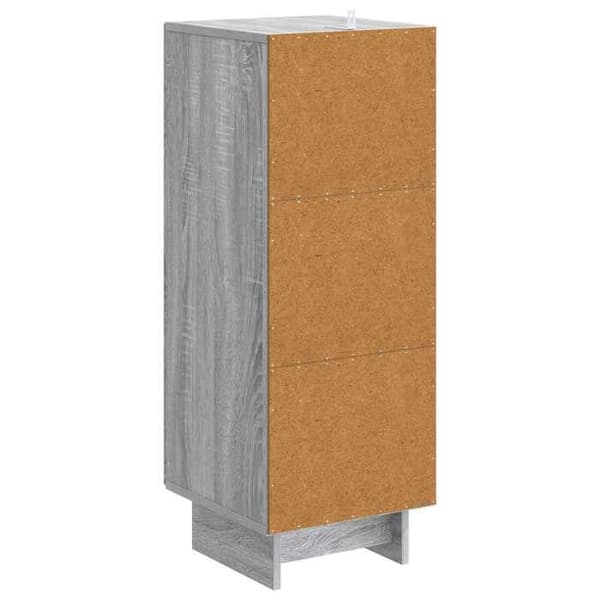 vidaXL Buffé Sonoma grå 33 x 34,5 x 90 cm Ingenjörsträ 893911