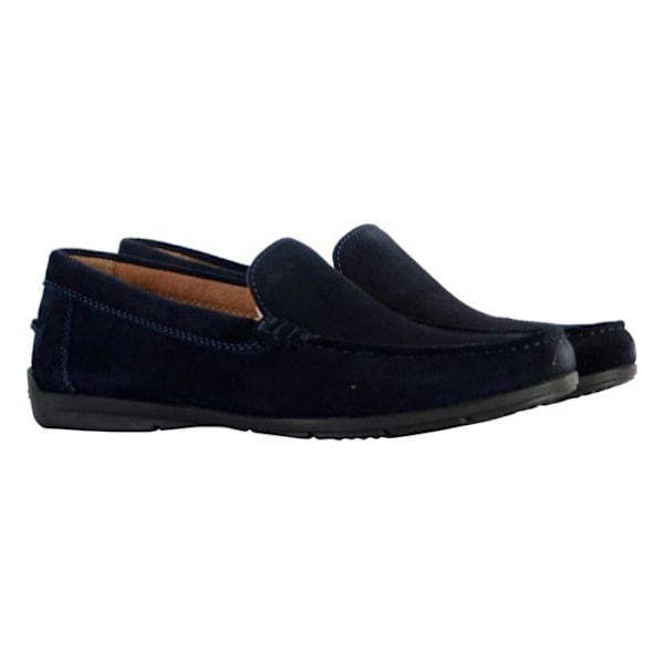 Geox U Siron Lädermockasin - Herr - Marinblå - Mocka-Nubuck - Andas Blå 43