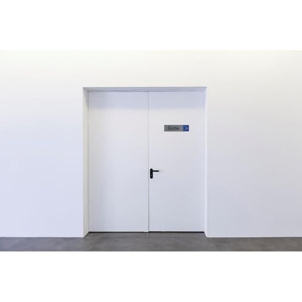 Skylt - EXACOMPTA - Utgång - Borstad aluminium - Självhäftande Grå