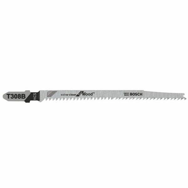 Sticksågblad - BOSCH - T308B - Paket om 5 - HCS-stål - Skärning 2-Side Clean