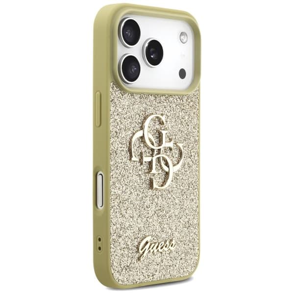 Guess Fast Glitter Big 4G-skal för iPhone 17 Pro Max - Guld Guld
