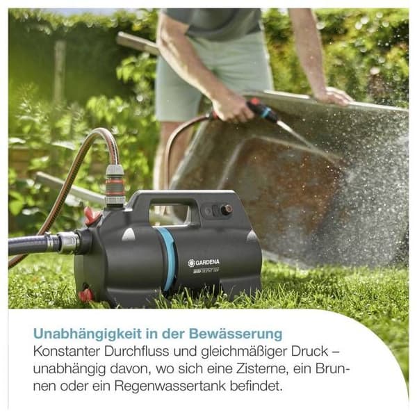 Trädgårdspump - 3000 Silent 18V kit - Tyst drift - Batteridriven - Konstant flöde och tryck