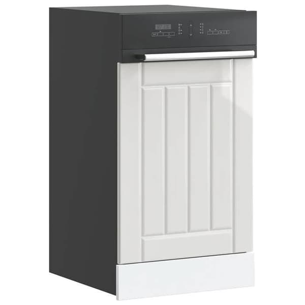 vidaXL Diskmaskinpanel Lucca vit glänsande ingenjörsträ 853889