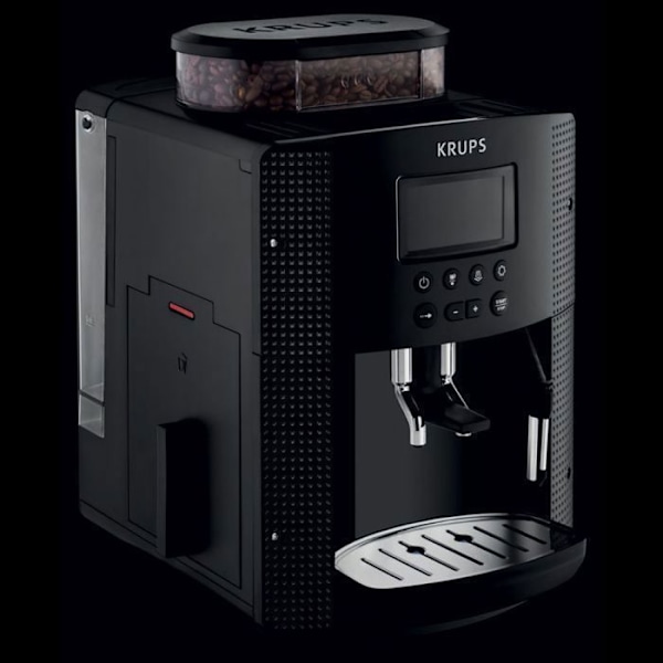 Kaffemaskin med kvarn - KRUPS - LCD-skärm - Automatisk rengöring - EA815070 Svart