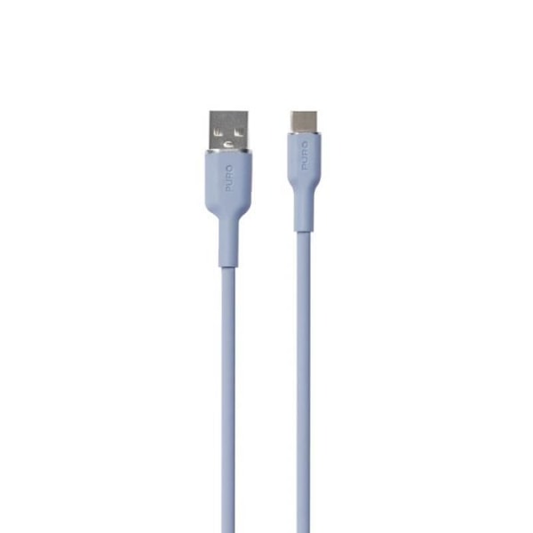 Puro ICON Flex-kabel - 1,5 m USB-A till USB-C-kabel (pulverblå) - 8018417442292