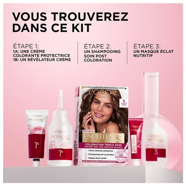 L'Oréal Excellence Hazelnut Coloring Cream 6.41